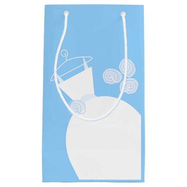 Wedding Gown Blue Geschenktasche klein Kleine Geschenktüte (Vorderseite)