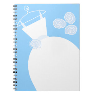 Wedding Gown Blue Notebook Notizblock