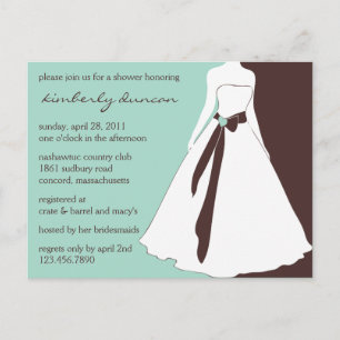 Wedding Gown Brautparty Einladung