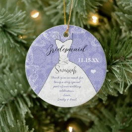 Wedding Gown Bridesmaid Butterfly Farbe wählen Keramik Ornament