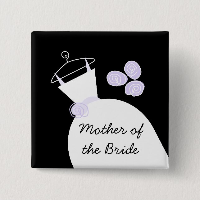 Wedding Gown Lila "Mutter der Braut" schwarz Button (Vorderseite)