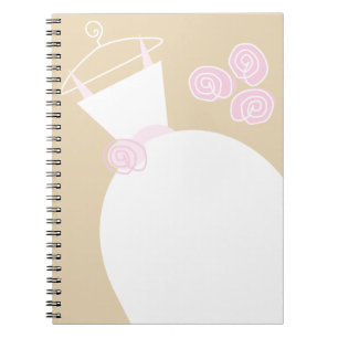 Wedding Gown Pink Beige Notebook Notizblock