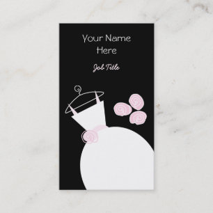 Wedding Gown Pink Visitenkartenportrait schwarz Visitenkarte