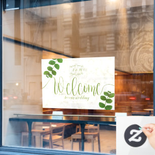 Wedding Green Chic Fensteraufkleber