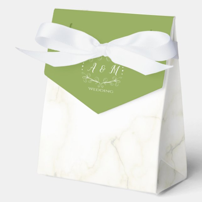 Wedding Green Chic Geschenkschachtel (Vorderseite)