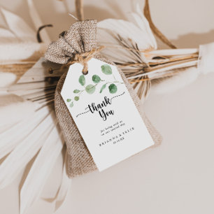 Wedding Green Delight Eukalyptus Vielen Dank Geschenkanhänger