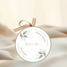 Wedding Greenerity Vielen Dank für Ihre Gewohnheit Runder Aufkleber