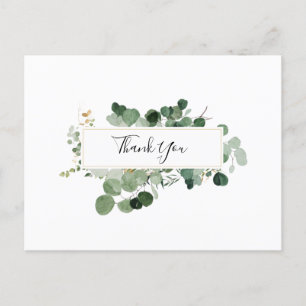 Wedding Greenery Budget Danke Postkarte