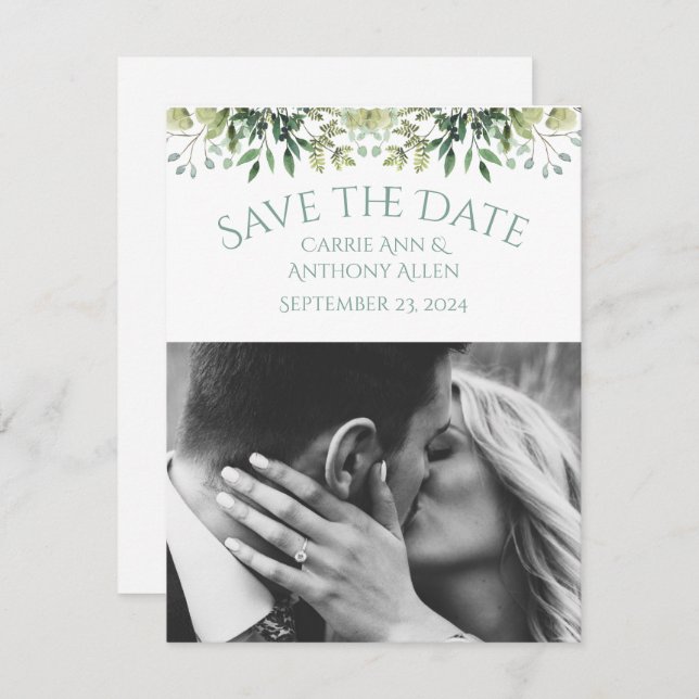 Wedding Greenery Eucalyptus Watercolor (Vorne/Hinten)