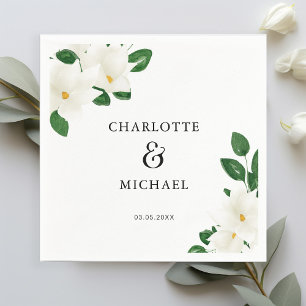 Wedding Greenery Magnolia Serviette