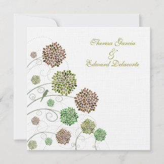 Wedding grüne Giebel-personalisierte Einladung