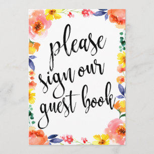 Wedding Guest Book Affordable Boho Floral Sign Einladung