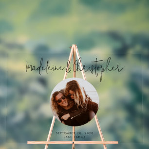 Wedding Guest Book Alternative Script Foto Acrylschild