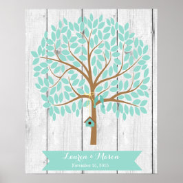 Wedding Guest Book Alternative Tree, 155 Blätter Poster