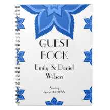 Wedding Guest Book Cobalt Blue Blume