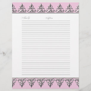 Wedding Guest Book Pages Classic Baroque Swirl Flyer