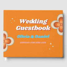Wedding Guest Book Retro Wedding 1970s