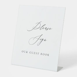 Wedding Guest Book Sign | Please Sign | Tabletop Sockelschild