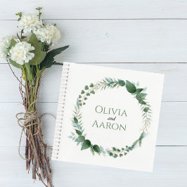 Wedding Guest Book with Botanical Wreath Cover Notizbuch