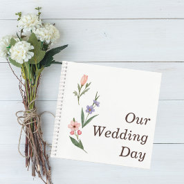 Wedding Guest Book with Romantic Botanical Design Notizbuch