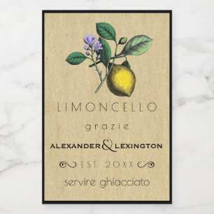 Wedding Guest Favor Limoncello DIY Lebensmitteletikett
