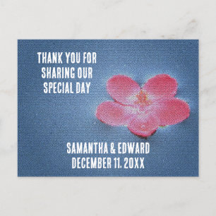 Wedding Guest Garden Floral Pink Blume Vielen Dank Postkarte
