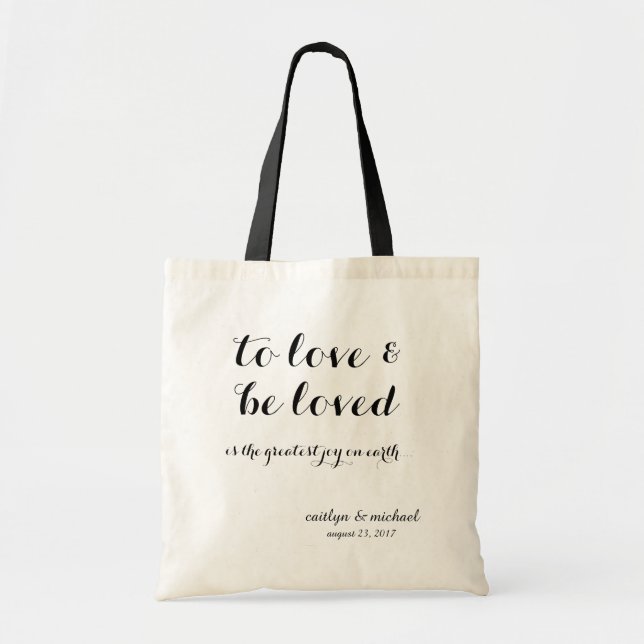 Wedding Guest Welcome/Favor Tote Bags Tragetasche (Vorne)