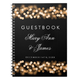 Wedding Guestbook Gold Hollywood Glam Notizblock