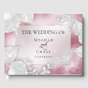 Wedding Guestbook Pale Burgundy Shimmer Gästebuch
