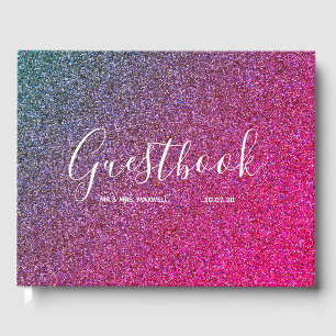Wedding Guestbook Rosa Glitzer Chic Gästebuch