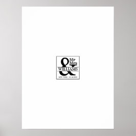 Wedding Guestbook Signature Board - Mr & Mrs. Poster
