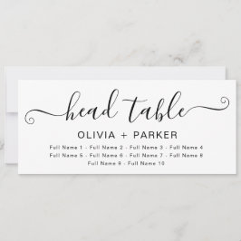Wedding Head Table Seating Card – Modern Script Einladung