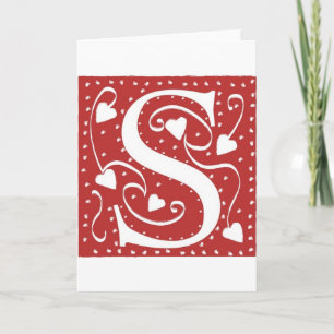 Wedding Heart Letter S Karte