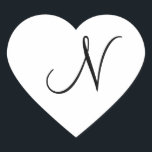 Wedding Hearts Monogram N Wedding Siegel Sticker<br><div class="desc">Wedding Hearts Monogram N Wedding Siegel Sticker</div>