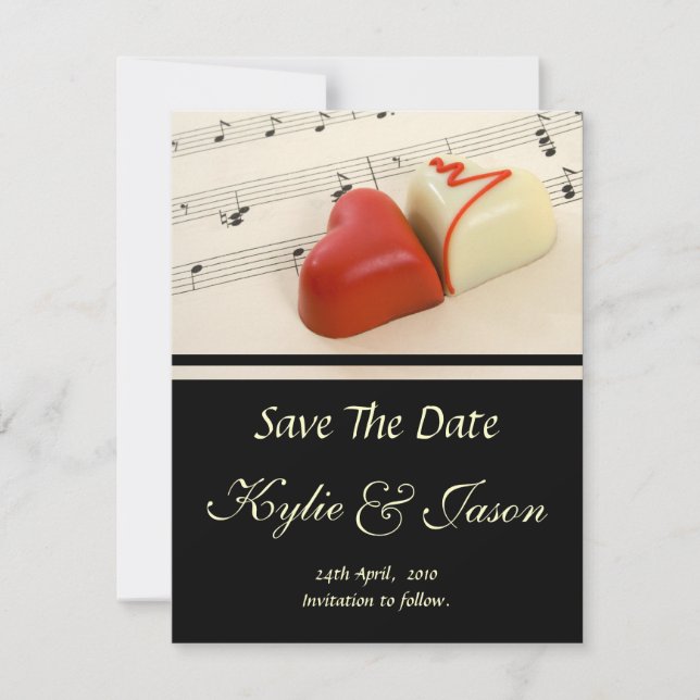 Wedding Hearts Set Save The Date (Vorderseite)
