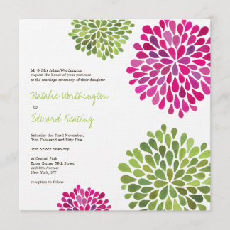 Wedding heißes Rosa-u. Einladung