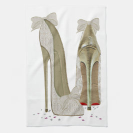 Wedding hohe Heels-Kunst Handtuch