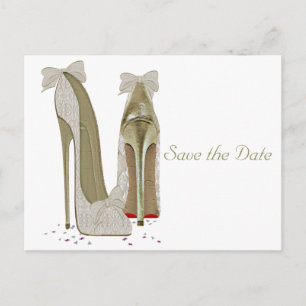 Wedding hoher Heels-Papierprodukte Ankündigungspostkarte