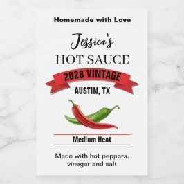 Wedding Hot Sauce Label HS039tr Weinetikett