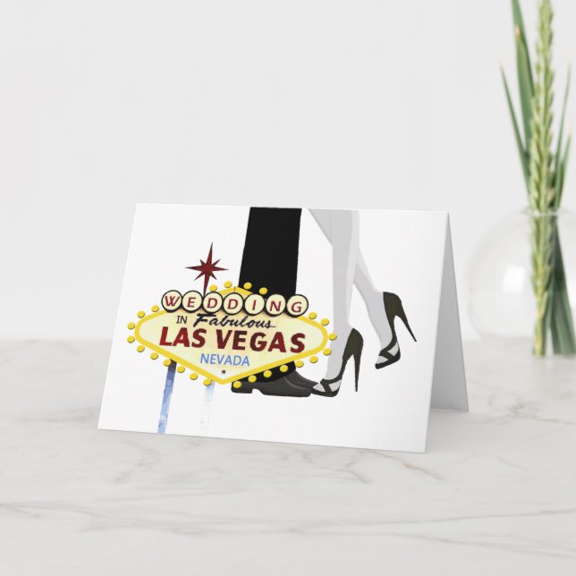 Wedding in der Las Vegas-Mitteilungs-Karte Ankündigung (Vorderseite)