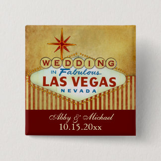 Wedding in fabelhaftem Las Vegas - Vintage Button