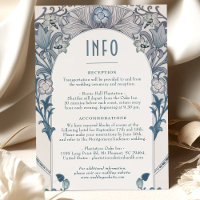 Wedding INFO Art Nouveau Dusty Blue W Morris