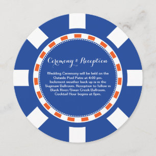 Wedding Informationen des Kasino-Poker-Chip-  Einladung