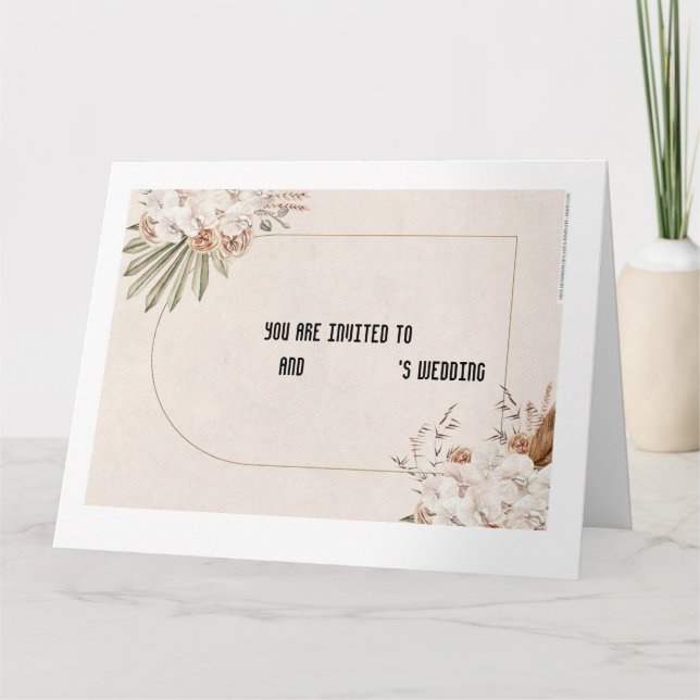 Wedding invitation card karte (Vorderseite)