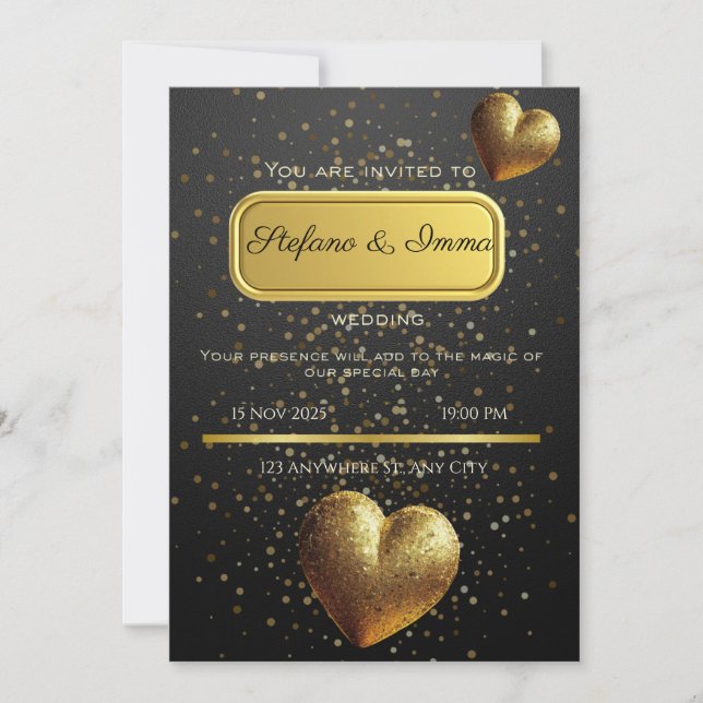 wedding invitation card  karte (Vorderseite)