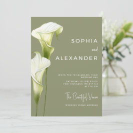 Wedding Invitation "Delicate Calla Lilies" Einladung