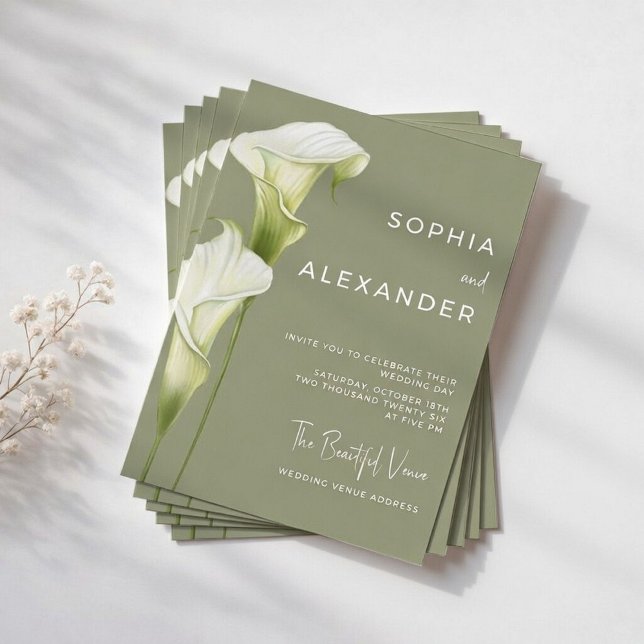Wedding Invitation "Delicate Calla Lilies" Einladung (Von Creator hochgeladen)