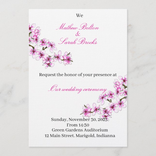 Wedding Invitation Einladung (Vorderseite)