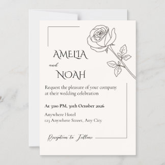 Wedding Invitation | Elegant Typographic Design Magneteinladung