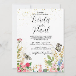  Wedding invitation Floral Butterfly Einladung